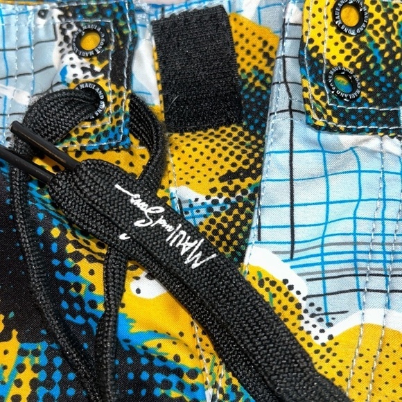 MAUI & SONS Tropical Grid Swim & Surf Shorts Mens 32 Summer Sale $10 - Picture 5 of 9